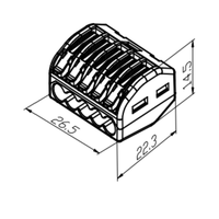 5-polige Kupferkontakt-PC-Gehäuse-Buchsenkabelverbinder 250V 32A Universelle Kompakte Schnellverbindung für Solarstromsysteme