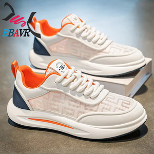 Zapatillas Deportivas para Hombre BBAVR, Blancas, con Malla, Cordones, Punta Redonda, Transpirables, Entresuela de EVA, Suela de Goma, para Todas las Temporadas - Product Image 3
