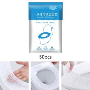 50 pezzi monouso coprisedile wc carta impermeabile per uso bagno ufficio per i viaggi di tutti i giorni - Product Image 2