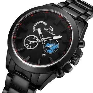 IIK Collection-reloj para hombre, resistente al agua, de cuarzo, color negro, 30ATM, 2019