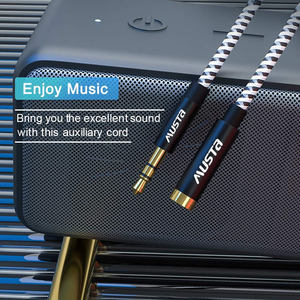 Câble audio stéréo plaqué or, 6.35mm vers 3.5mm femelle, boîtier en aluminium, Extension de câble audio 3.5mm 6 Ft - Product Image 3