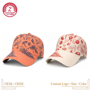 Gorras Tipo Dad Hat, Corona Suave Sin Estructura, Estampado Floral Botánico, Gorras Dad Hat con Logotipo Personalizado, Ropa Urbana de Algodón - Product Image 2