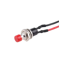 PBS110 Sakelar Tombol Tekan Kuningan 7mm Tipe Momentary, Proteksi IP67, Bersertifikasi CE untuk Kombinasi 2 Pin 1A 250V 1NO