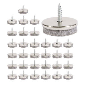 Protecteur pour jambe de chaise de 28mm, 1 pièce, diapositives de siège, <span class=keywords><strong>antidérapant</strong></span>, tampon en feutre glide, pour meubles avec vis - Product Image 1