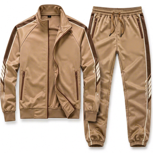 Survêtement à capuche pour homme LONG MISSION INDUSTRY, couleur unie, 100% coton, manches longues, fermeture à cordon, léger, poches latérales - Product Image 1