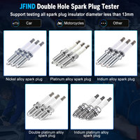 Testeur de bougies d'allumage JFIND JF109 – Détecteur réglable à double trou pour analyseur de diagnostic d'allumage automobile