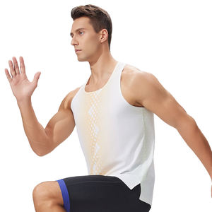 100% Polyester hommes sans manches imprimé sport gilet Fitness <span class=keywords><strong>Tennis</strong></span> course Singlet respirant léger séchage rapide <span class=keywords><strong>débardeur</strong></span> - Product Image 5