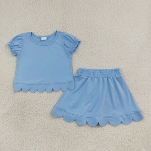 Nuevo Conjunto de Ropa de Dos Piezas para Bebés Niñas, Top de Manga Corta con Falda de Volantes a Juego - Product Image 4