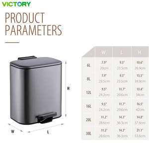 <span class=keywords><strong>Cubo</strong></span> de Reciclaje Rectangular de Acero Inoxidable <span class=keywords><strong>Gris</strong></span> Mate con Cierre Suave y Cubos Interiores para Cocina o Cuarto de Servicio - Product Image 6