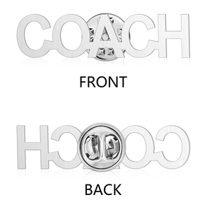 中国工場卸売価格 ステンレススチール製 COACHレターブローチ シンプル ファッションピンアクセサリー スーツ用ブローチ - Product Image 2