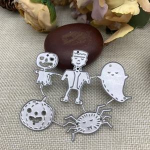 Stampo per taglio fai-da-te in acciaio al carbonio a tema Halloween, con design intagliato a fantasma e mostro, per lavori artigianali - Product Image 1
