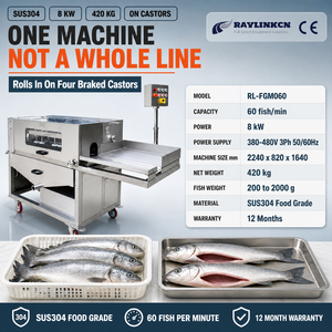 Trasformazione Ittica Macchina per Eviscerare il <span class=keywords><strong>Pesce</strong></span> SUS304 Tre Comandi Indipendenti Lama a Disco Cefalo Pretrattamento Ittico - Product Image 1