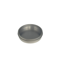 Boîte en fer-blanc pour bougie de thé, petite boîte ronde en argent or avec fenêtre en PVC transparent pour décoration de bougie