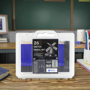 26-delige Blister Schets Potlood Tekening Set Hb Lood Hardheid Fabriek Direct Voor Kunstenaars En Timmerlieden Groothandel Beschikbaar - Product Image 6