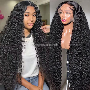 Оптовая продажа, бразильские 100% человеческие волосы, волнистый парик на фронтальной сетке, натуральный Швейцарский парик высокой четкости, прозрачный парик на фронтальной сетке - Product Image 2