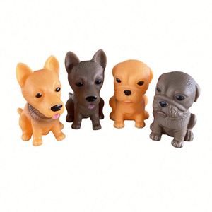 Figurine d'animal réaliste en vinyle, jouet sonore à presser, chien, loup, Shar Pei, anti-stress - Product Image 1