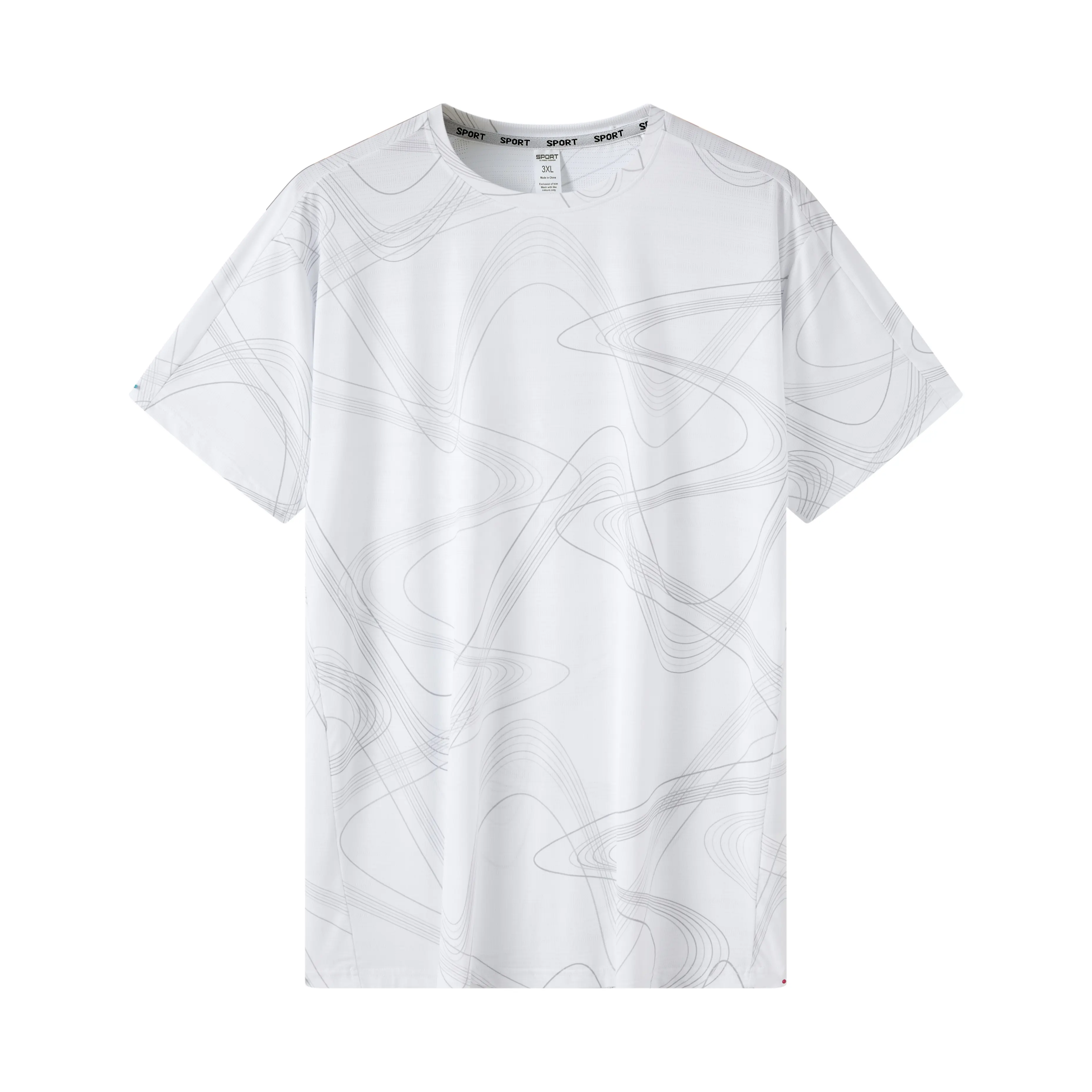 Snelle Droge T-Shirt Polyester Heren Effen Custom Blanco T-Shirt Witte Sublimatie Polyester Sneldrogende T-Shirts