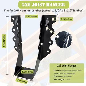 <span class=keywords><strong>2x8</strong></span> joist Hanger Bracket đen chống ăn mòn lớp phủ mặt núi joist móc, gỗ bão quan hệ - Product Image 6