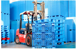 Düşük fiyat HDPE ağır Euro palet dokuz bacaklı 3 koşucular endüstriyel kullanım için plastik palet kaymaz plastik palet tedarikçisi - Product Image 3