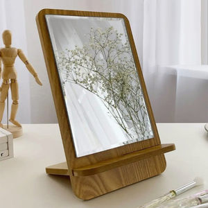 CF Luxus Vintage Friseursalon Make-up Spiegel Kosmetik Steh dekor Make-up Fitness Holz spiegel Tisch Tabletts Photo Booth - Product Image 1