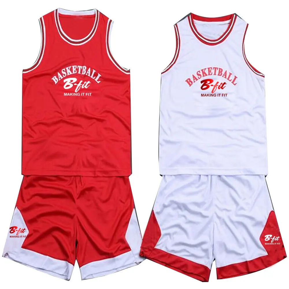 Custom Reversible Cheap High-quality New Summer Children Breathable Basketball Clothes Uniform Team Sports Vest