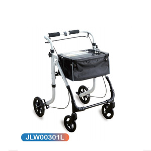 Jianlian Rollator in alluminio leggero pieghevole assistente Walker <span class=keywords><strong>con</strong></span> <span class=keywords><strong>deambulatore</strong></span> Rollator <span class=keywords><strong>freno</strong></span> <span class=keywords><strong>a</strong></span> <span class=keywords><strong>mano</strong></span> - Product Image 5
