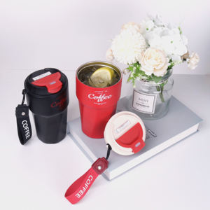 Gobelet de voiture isolé sous vide en acier inoxydable de 450ml avec couvercle eau bouillante sans danger pour le café de voyage boisson pratique - Product Image 2