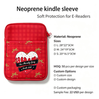 Étui personnalisé pour Kindle et housse en néoprène pour Kindle, coffret cadeau, protection pour liseuse électronique, fonction veille/réveil automatique, housses portables pour liseuses électroniques
