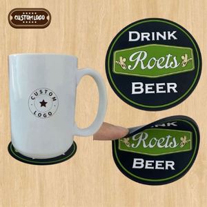 Sous-verres personnalisés en PVC caoutchouté pour sublimation, carrés, double face, pour bar - Product Image 1