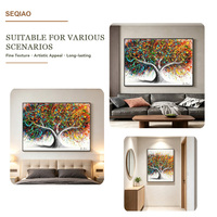 Tableau mural abstrait peint à la main, arbre sur toile, peinture éclaboussée colorée, expressionniste moderne, décoration pour la maison, le salon, le bureau, cadeau