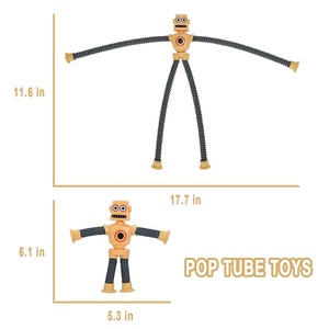 Juguete de Tubo Telescópico con Ventosa, Robot, los Mejores Tubos <span class=keywords><strong>Pop</strong></span> Sensoriales para Niños Pequeños, Juguetes Educativos Antiestrés, Recuerdos de Fiesta para Niños - Product Image 6
