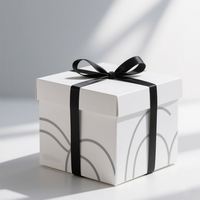 Boîte en carton rigide personnalisée pour horloge murale, idéale pour cadeaux et artisanat, avec motif mignon de restaurant rapide, date et brunch