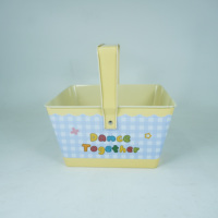 Boîte en métal de qualité alimentaire pour biscuits, bonbons, chocolat – Panier de rangement portable et mignon pour boulangerie