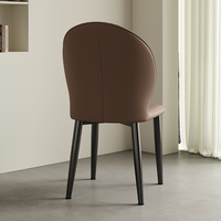 Chaise de salle à manger italienne haut de gamme, mobilier moderne pour hôtel et restaurant, chaise d'appoint rembourrée de luxe minimaliste pour usage commercial