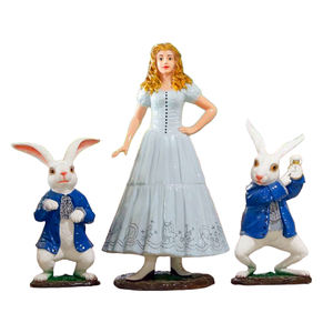 Statue de la Reine Lapin et d'<span class=keywords><strong>Alice</strong></span> pour <span class=keywords><strong>Alice</strong></span> au <span class=keywords><strong>Pays</strong></span> <span class=keywords><strong>des</strong></span> <span class=keywords><strong>Merveilles</strong></span>, sculpture de scène, style coloré et rêveur, sculpture en résine et fibre de verre - Product Image 6