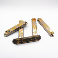 5 pièces Étui de Mezuzah Décoration d'intérieur Judaïca israélienne Décoration de porte Alliage Ustensiles d'église Cadeau de Hanoucca