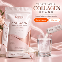 Poudre de collagène hydrolysé en vrac, sachet de collagène en poudre, fabricant OEM, étiquette privée
