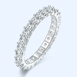 <span class=keywords><strong>Bague</strong></span> femme en <span class=keywords><strong>argent</strong></span> 925 avec rangée complète de diamants exquis étoilé <span class=keywords><strong>Paris</strong></span> mode pour mariage anniversaire fête romantique bijoux cadeau - Product Image 3