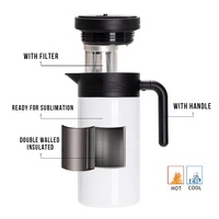 Carafe à café personnalisée en sublimation, 50 oz, en acier inoxydable, thermos, bouilloire isolante, carafe à thé, flacons sous vide