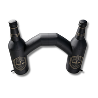 Arche gonflable publicitaire pour bouteilles de vin, arche à double pilier gonflable pour entrée de bar, boîte de nuit, pub, carnaval, fête musicale, décoration