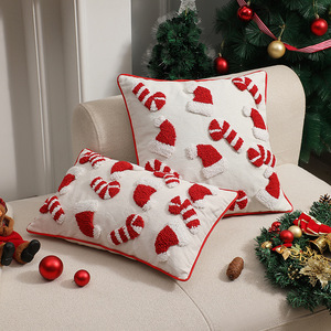 Fundas De Almohada navideñas 2024 al por mayor fundas de <span class=keywords><strong>cojines</strong></span> <span class=keywords><strong>navideños</strong></span> minimalistas modernas fundas de almohada navideñas de felpa 3D Decoración - Product Image 6