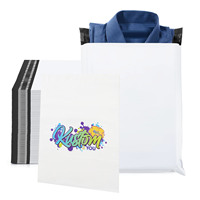 Sacs d'expédition en polyéthylène blancs imprimés sur mesure, enveloppes autocollantes pour vêtements, chaussures, petites entreprises, pochettes de livraison imperméables