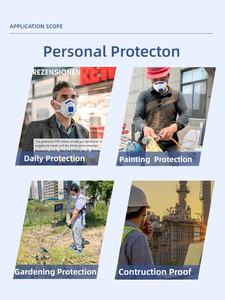 Masker pernapasan pelindung debu Respirator bersertifikat <span class=keywords><strong>FFP1</strong></span> <span class=keywords><strong>EN149</strong></span>:2001 + A1:2009 - Product Image 6