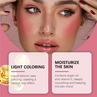 Fard à joues liquide 30ml, léger, teinte naturelle rosée, fini éclatant, longue tenue, non-cakey, look nude transparent, maquillage visage pour carnations claires à foncées