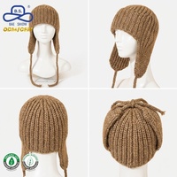 Gorro de Punto Grueso y Cálido de Invierno con Puño, Mezcla de Mohair Orgánico, con Etiqueta Metálica Personalizada, Unisex, Venta al por Mayor de Fábrica
