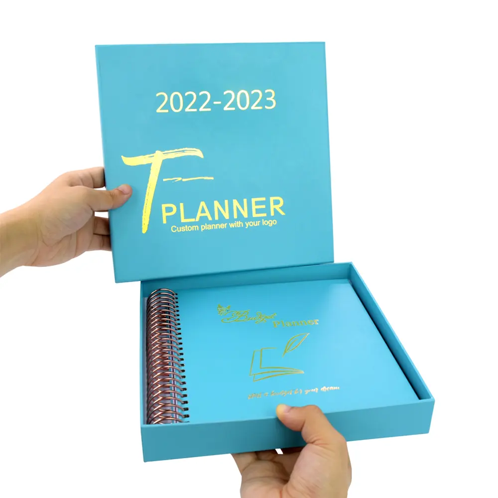 Kostenlose Probe Benutzer definierte 2022-2023 Hardcover Monats planer Kalender Muttertag Monats planer Notizbuch