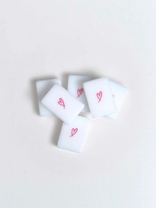 Lovely Party Theme American Mahjong Tiles White Acrylic Rainbow Bow Disco Ball Champagne Wine Pattern <strong>Girly</strong> Leisure Mahjong <strong>Game</strong> - Product Image 5