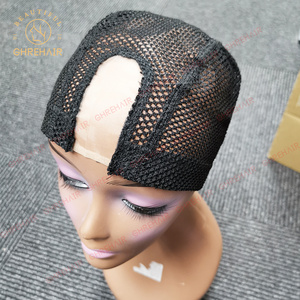 Ghrehair — perruque de couleur noire, intimes, en maille respirante, bonnet pour la fabrication de perruques, vente en gros - Product Image 1