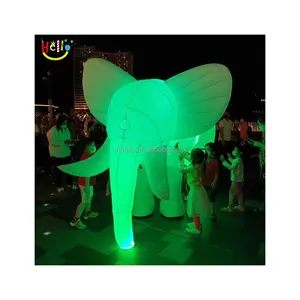 Grande modello di elefante gonfiabile eventi all'aperto modello animale per la decorazione dello zoo