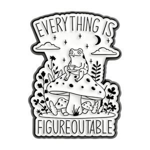 Broches e Emblemas de Metal Divertidos e Antigos com Pentagrama, Citações e Nuvens, Acessórios de Vestuário Versáteis com Estampa em Letterpress, Tema Frutas e Formatura - Product Image 5